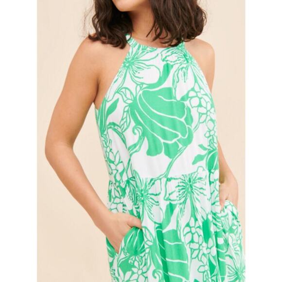 Lilly Pulitzer Beccalyn Halter Maxi Dress Size M Spearmint Green NEW NWT - Picture 3 of 14